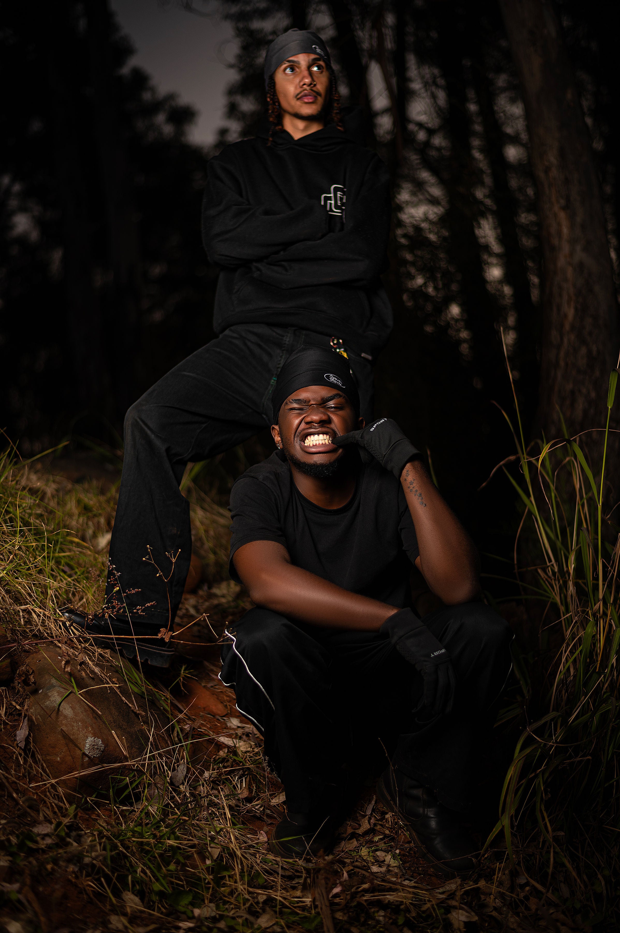 Black skull cap