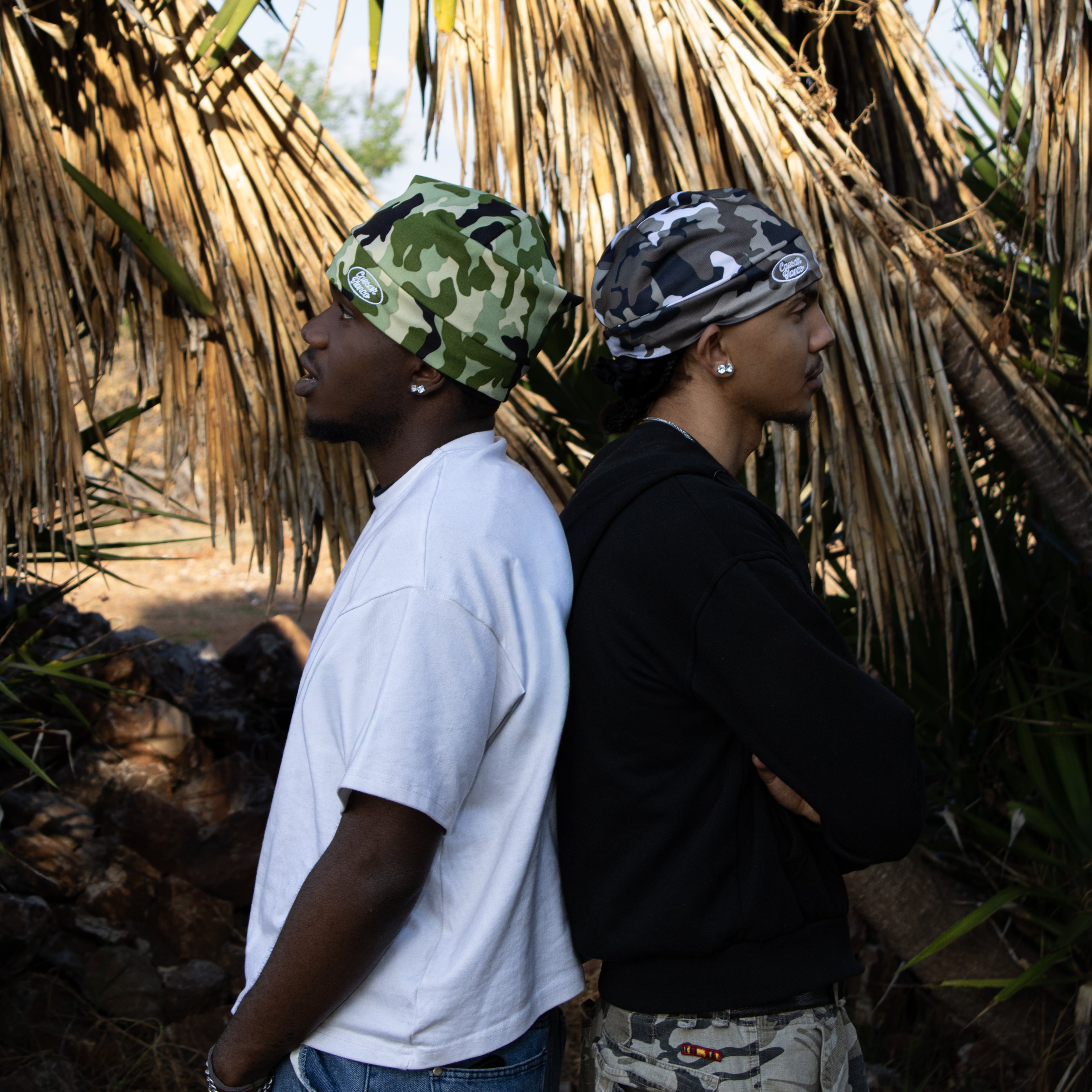 Camo skull caps